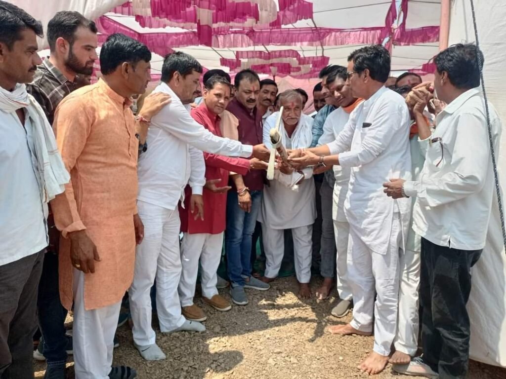 कन्नौद काट कूट में ग्रेट का विधायक द्वारा भूमि पूजन